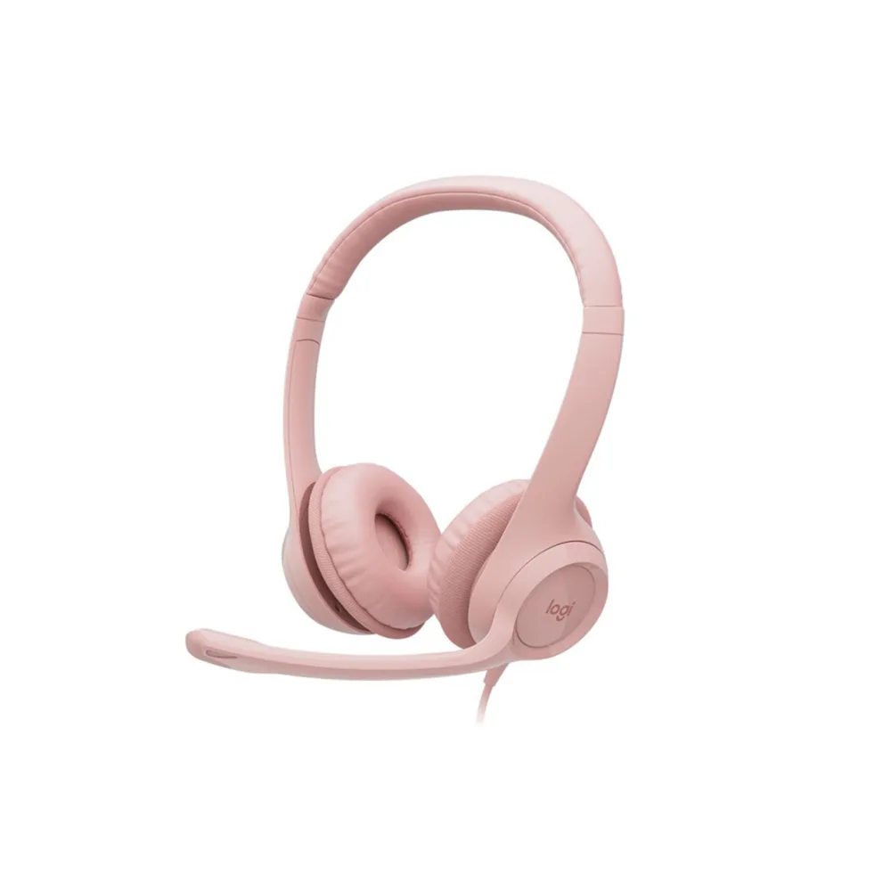 Diadema Logitech H390 Rosada USB, Micrófono con Supresión de Ruido