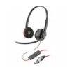 Diadema Poly Blackwire 3220 USB-C Sonido HD Adaptador USB-A Profesional