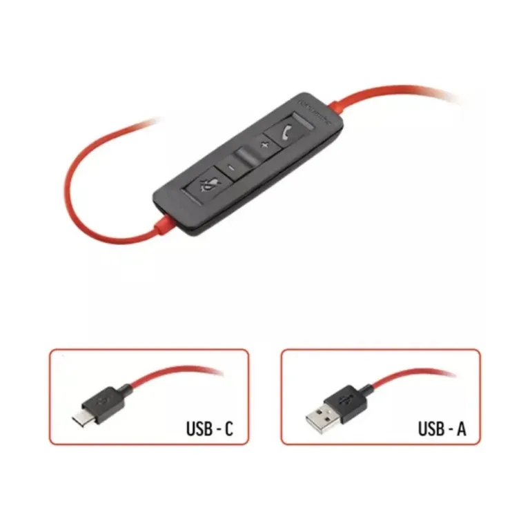 Diadema USB-C Poly Blackwire 3210 Monoaural Micrófono Cancelación Ruido