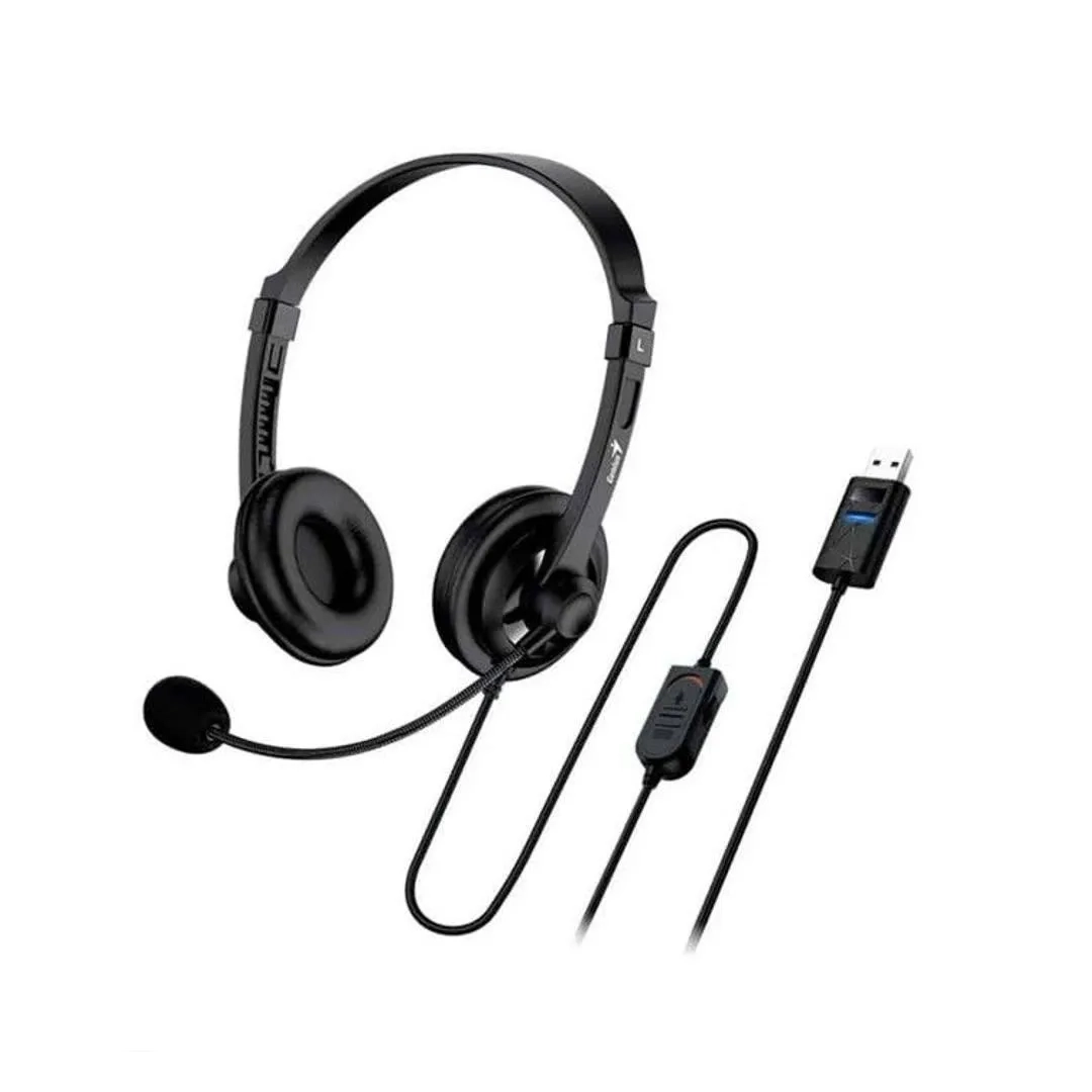 Diadema USB Genius HS-230U Sonido Claro y Comodidad Garantizada