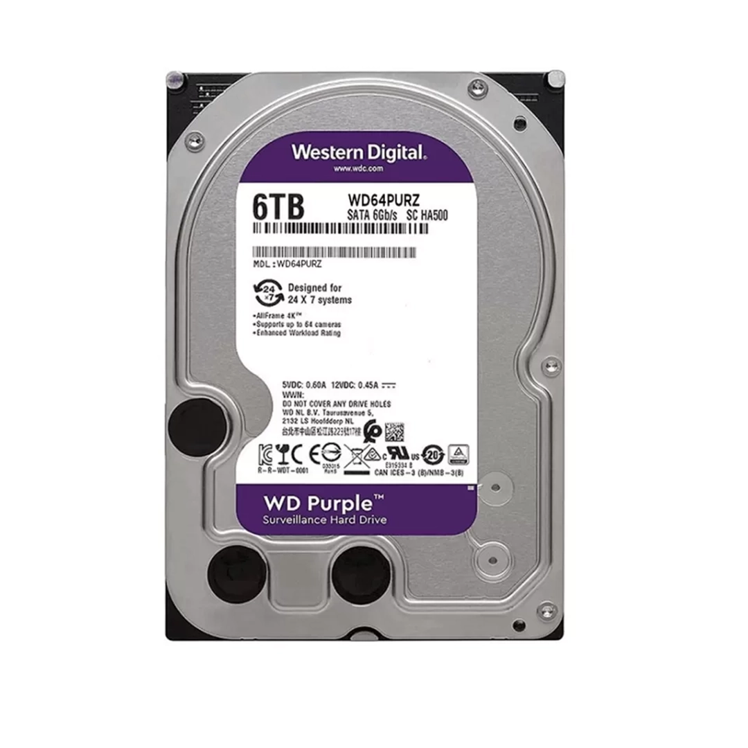 Disco Duro 6TB Western Digital WD64PURZ Seguridad Video Vigilancia