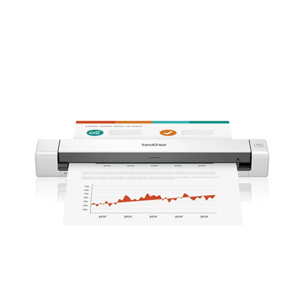 Escáner Portátil Brother DS-640 1200 DPI Compacto y Ligero Negro/Blanco