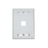 Face Plate Sencillo Powest | 1 puerto RJ45, retardante de llama, iconos Voz/Datos