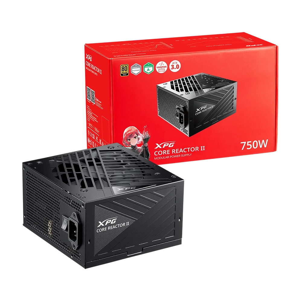 Fuente de Poder XPG CORE REACTOR II 750W 80 Plus Gold – Modular, ATX 3.0, Ultra Silenciosa
