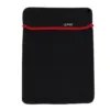 Funda reversible para laptop 15.6" BASIK TECH – Neopreno grueso, doble faz rojo/negro, protección antigolpes