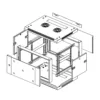 Gabinete de Pared Rack POWEST – Para Equipos de Red 5U a 11U, Puerta de Vidrio, Calibre 18