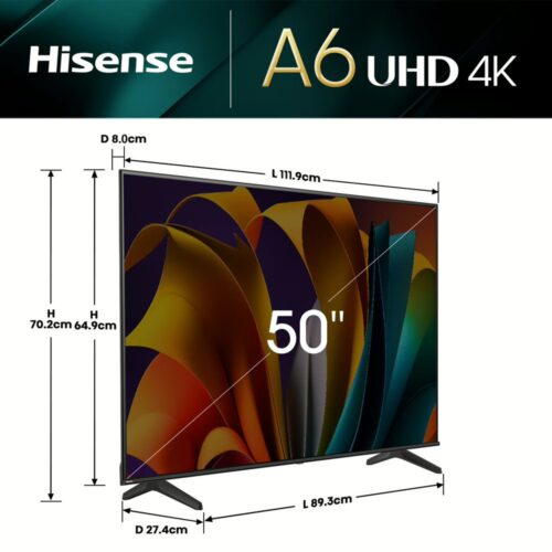 TV Hisense 50" LED UHD 4K Smart TV 50A6N VIDAA U7
