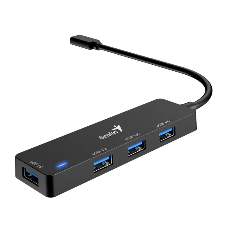 Hub USB 3.0 Genius UH-400 4 Puertos Alta Velocidad y Compatibilidad