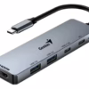 Hub Multipuerto USB 5 en 1 Genius UH-500 Gris Oscuro