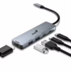 Hub Multipuerto USB 5 en 1 Genius UH-500 Gris Oscuro