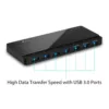 Hub USB TP-Link UH700 – 7 Puertos USB 3.0, Alta velocidad 5 Gbps, Plug & Play