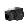 Jack Cat 6A UTP Negro Alta Velocidad para Redes Profesionales