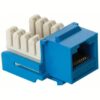 Jack RJ45 Keystone Cat 5e UTP Azul – Conector de alto rendimiento para redes confiables