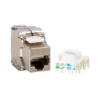 Jack Cat 6A UTP Negro Alta Velocidad Redes Voz/Datos