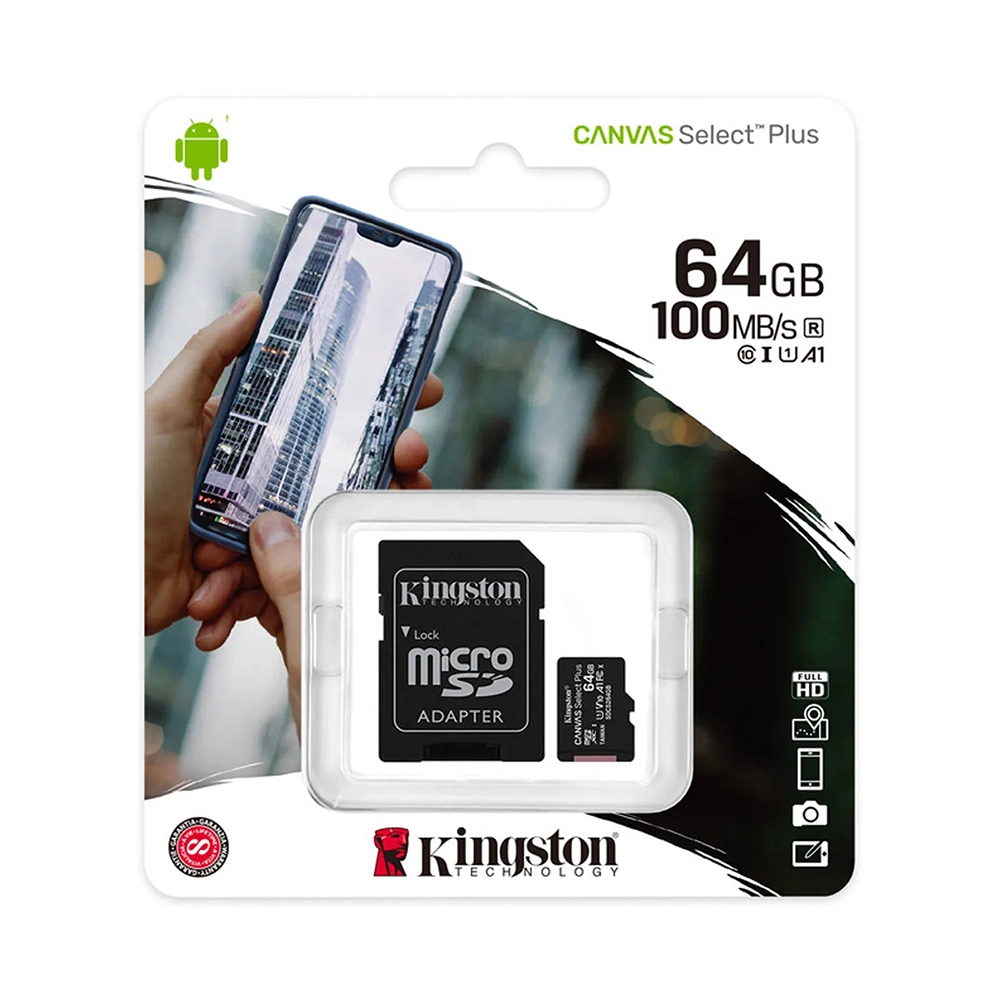 Memoria Micro SD 64GB Kingston Clase 10