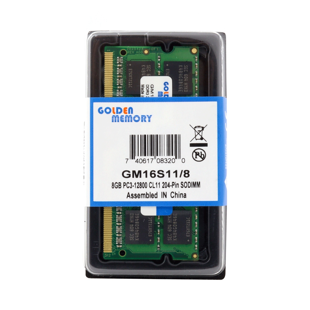 Memoria RAM DDR3 8GB para Portátil 1600MHz – Bus 12800, Compatible con Intel, AMD y Mac