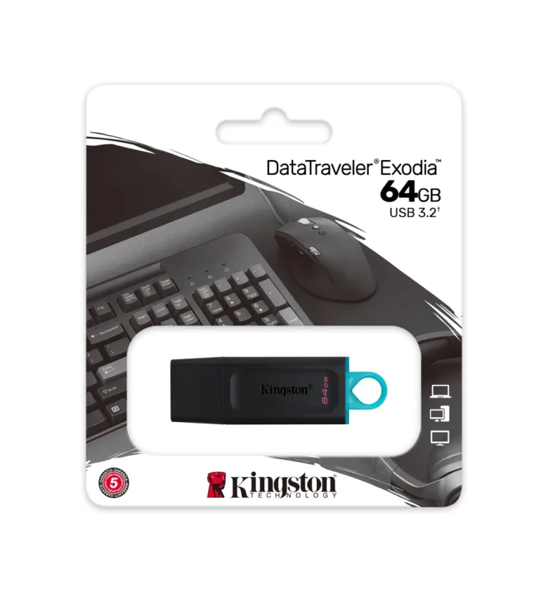 Memoria USB 64GB Kingston DT Exodia USB 3.2 Gen 1 Diseño Moderno