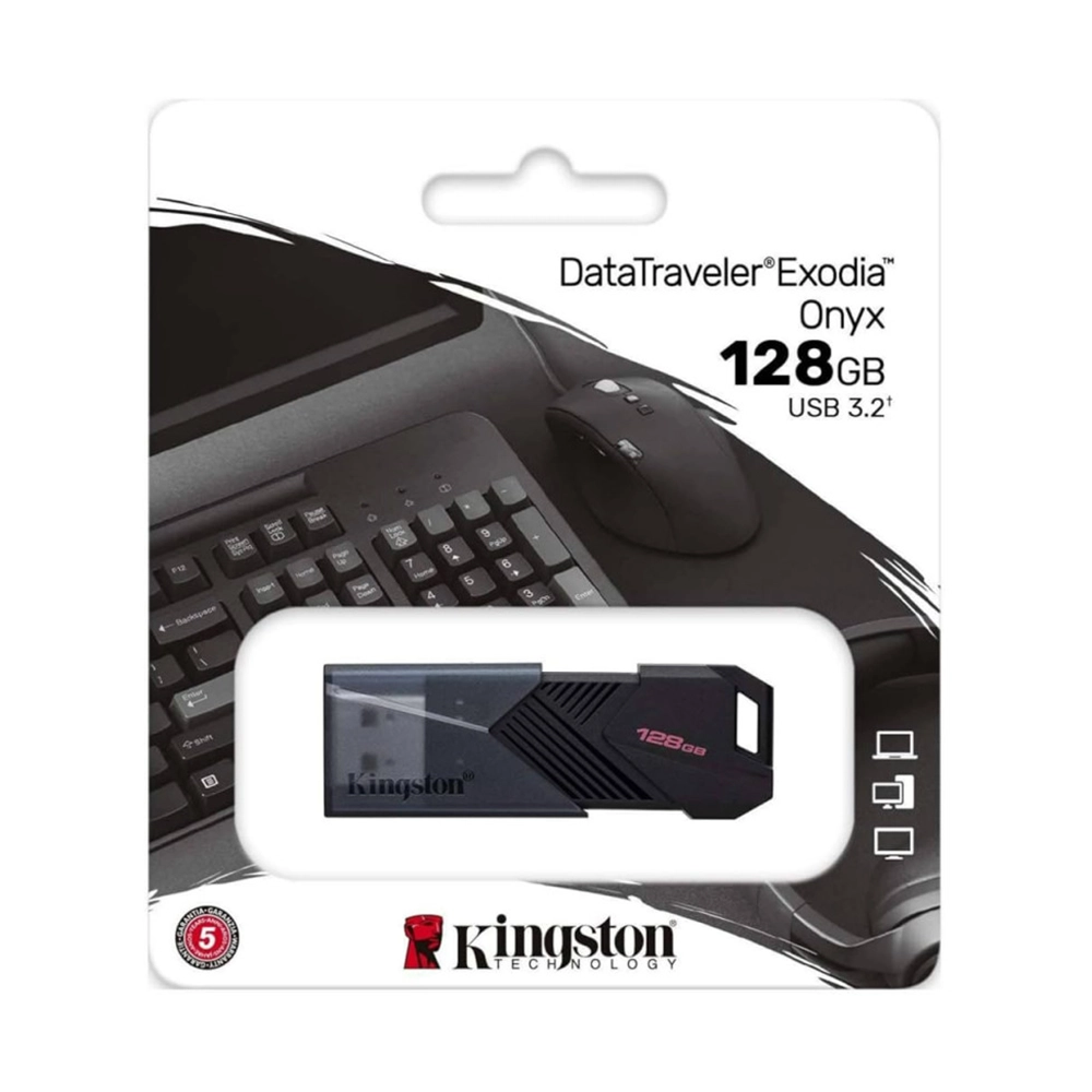 Memoria USB Kingston Exodia Onyx 128GB 3.2 Gen 1 Velocidad Pro