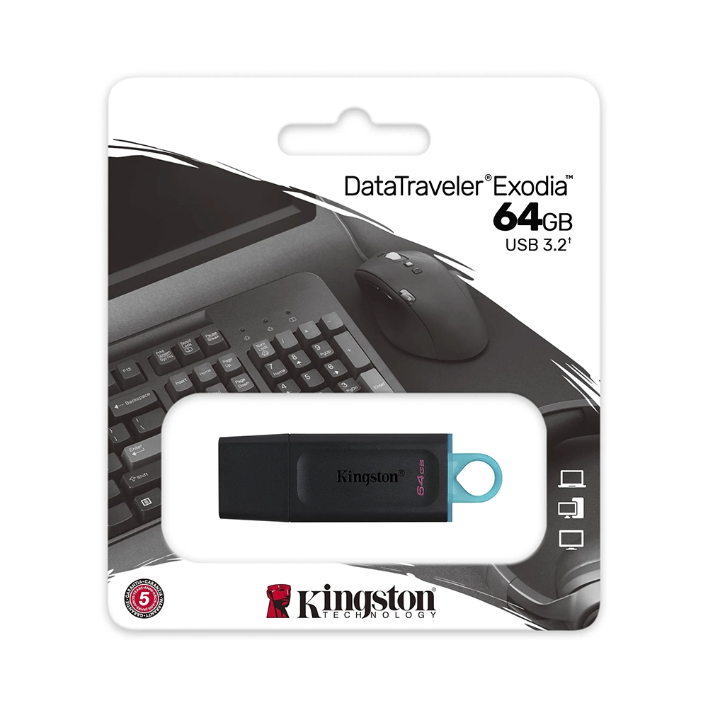 Memoria USB 64GB Kingston Datatraveler Exodia 3.2 Ultra Rápida