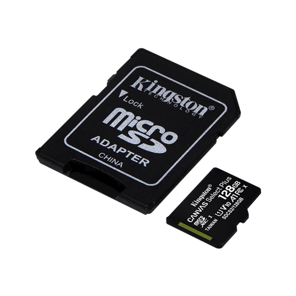 MicroSDXC Kingston Canvas Select 128GB Clase 10 A1 + Adaptador SD