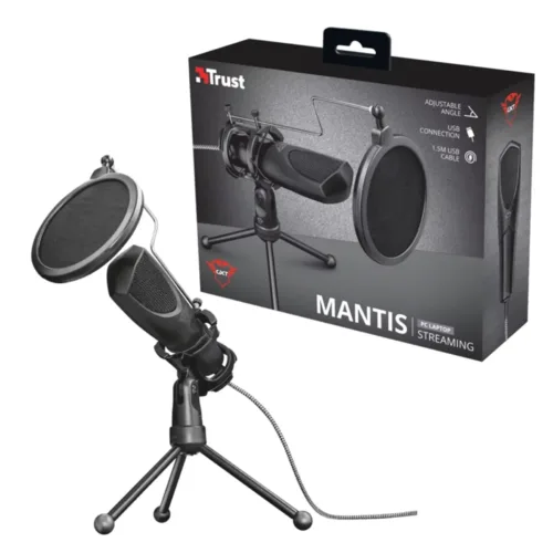 Micrófono transmisiónUSB Trust GXT232 Mantis Negro