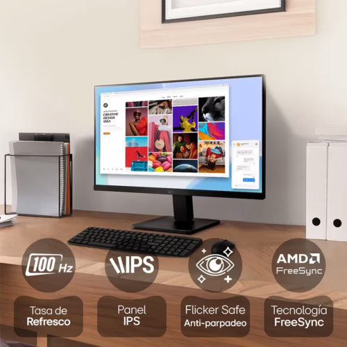 Monitor LG 27” IPS Full HD 100Hz 27MR400-B, FreeSync y Modo Lectura