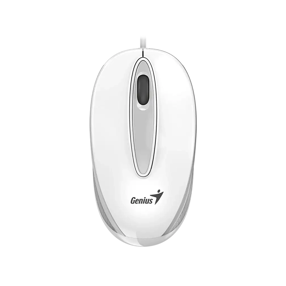 Mouse Dx-Mini Genius USB Blanco – Compacto, con Retroiluminación RGB