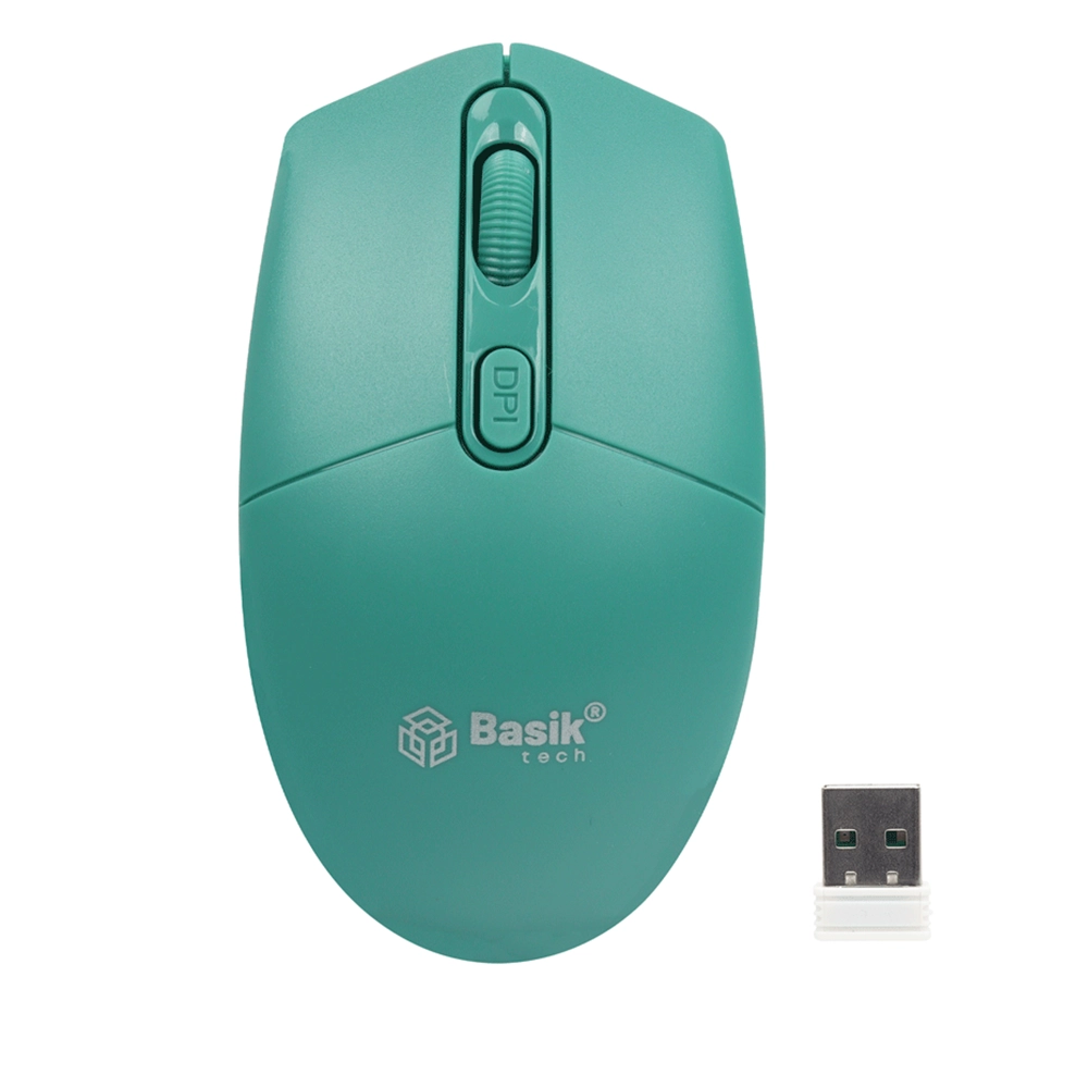 Mouse Inalambrico Basik Verde