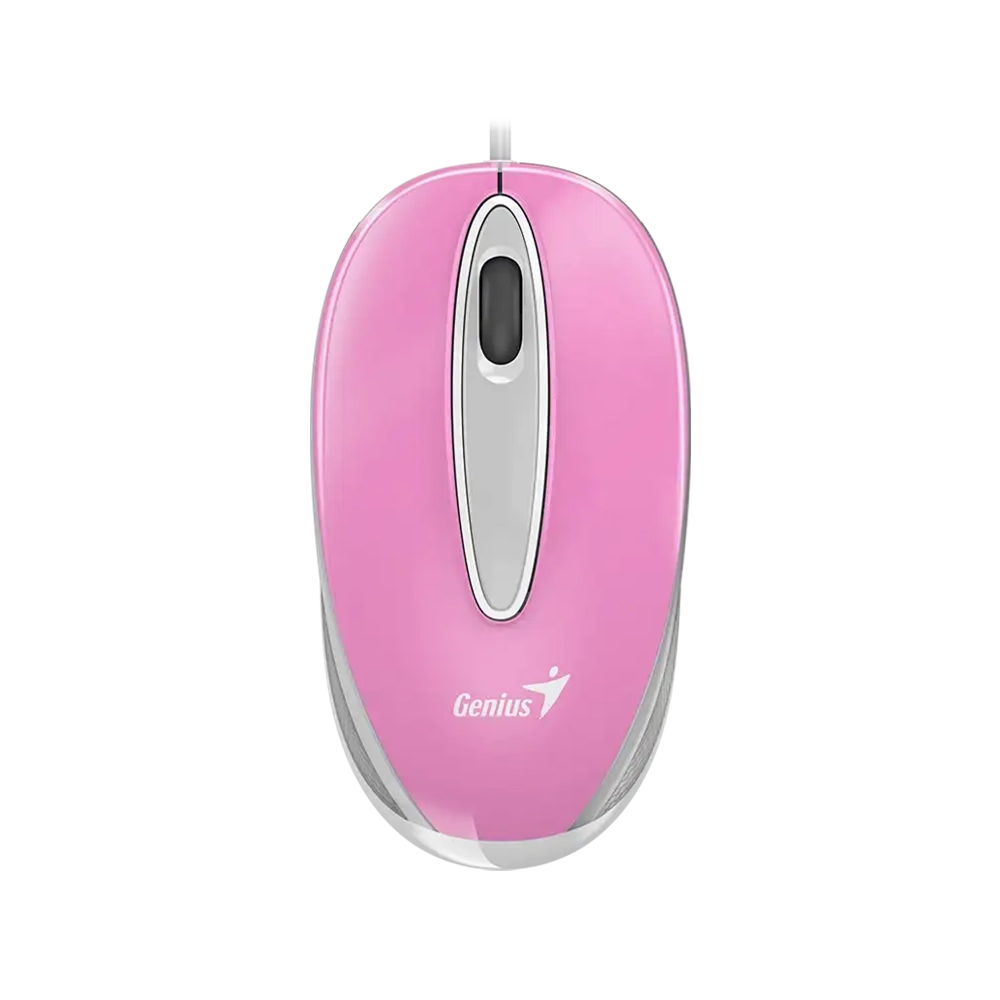 Mouse Óptico Genius DX-Mini USB Pink – 1000 DPI, Compacto, 3 Botones