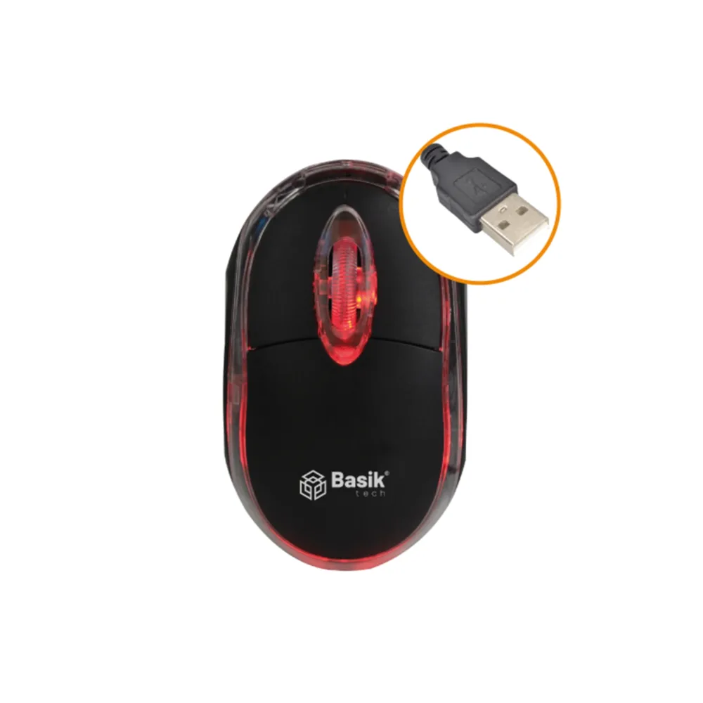 Mouse USB Mini con LED Jaltech Basik – Compacto, Funcional y Preciso