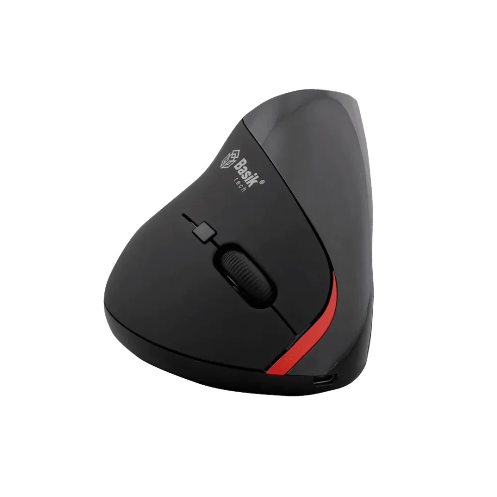 Mouse Vertical Inalámbrico Basik BSK-VERT-I Ergonómico Recargable