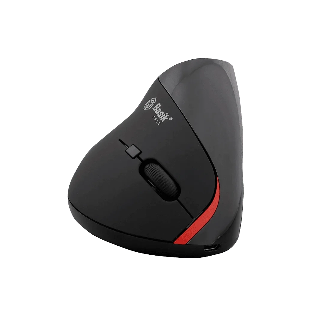 Mouse Vertical Inalámbrico Basik BSK-VERT-I Ergonómico Recargable