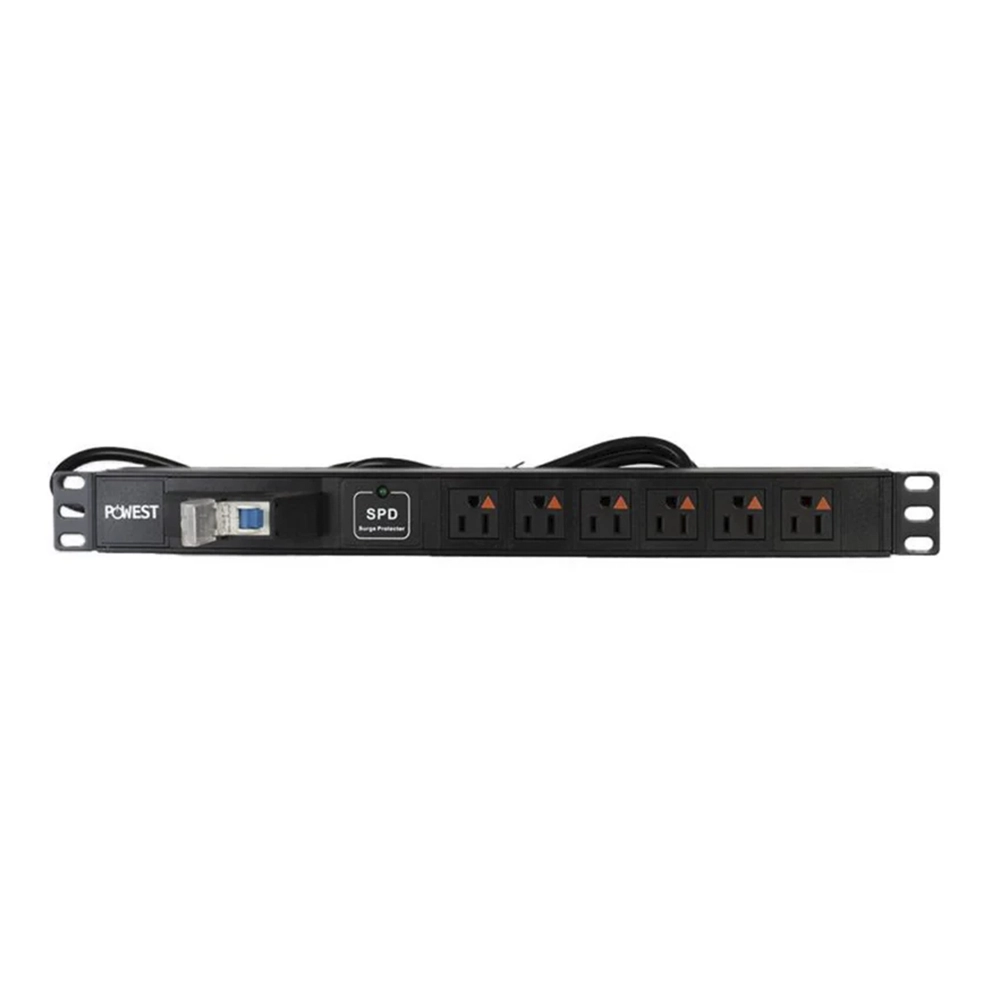 Multitoma Tierra Aislada 6 Salidas Rack Pdu