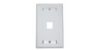 Face Plate Sencillo Powest | 1 puerto RJ45, retardante de llama, iconos Voz/Datos