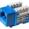 Jack RJ45 Keystone Cat 5e UTP Azul – Conector de alto rendimiento para redes confiables