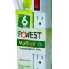 Supresor de Picos Multinet 6T Powest, 6 Tomas, 1800W, con Interruptor 15A