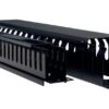 Organizador Horizontal de Cable POWEST 1U Metálico – Para Rack 19”, Color Negro