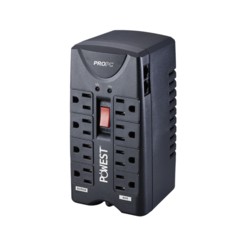 Regulador Electrónico de Voltaje Powest PROPC1000 – 8 Tomas, AVR, Protección Inteligente