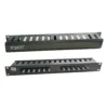 Organizador Horizontal de Cable POWEST 1U Metálico – Para Rack 19”, Color Negro