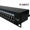 Patch Panel Categoría 6 Powest – 24 Puertos, Rack 19”, Organizador Integrado