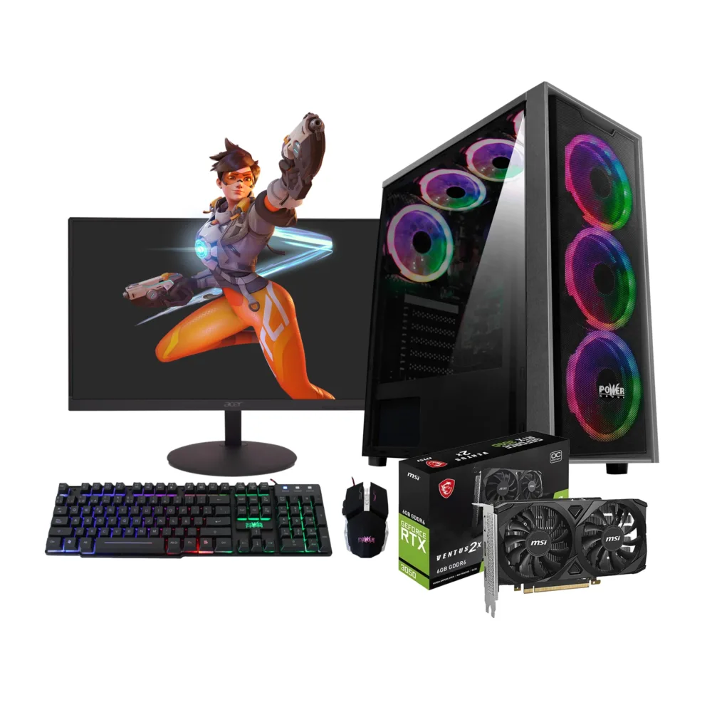 PC Gamer AMD Ryzen 5 5600G, RTX 3050 6GB, 16GB RAM, SSD 512GB, Monitor 22”