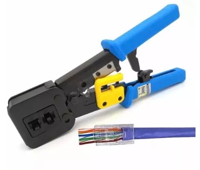 Pinza Crimpeadora RJ45 EZ – Ponchadora Profesional para Conectores de Red
