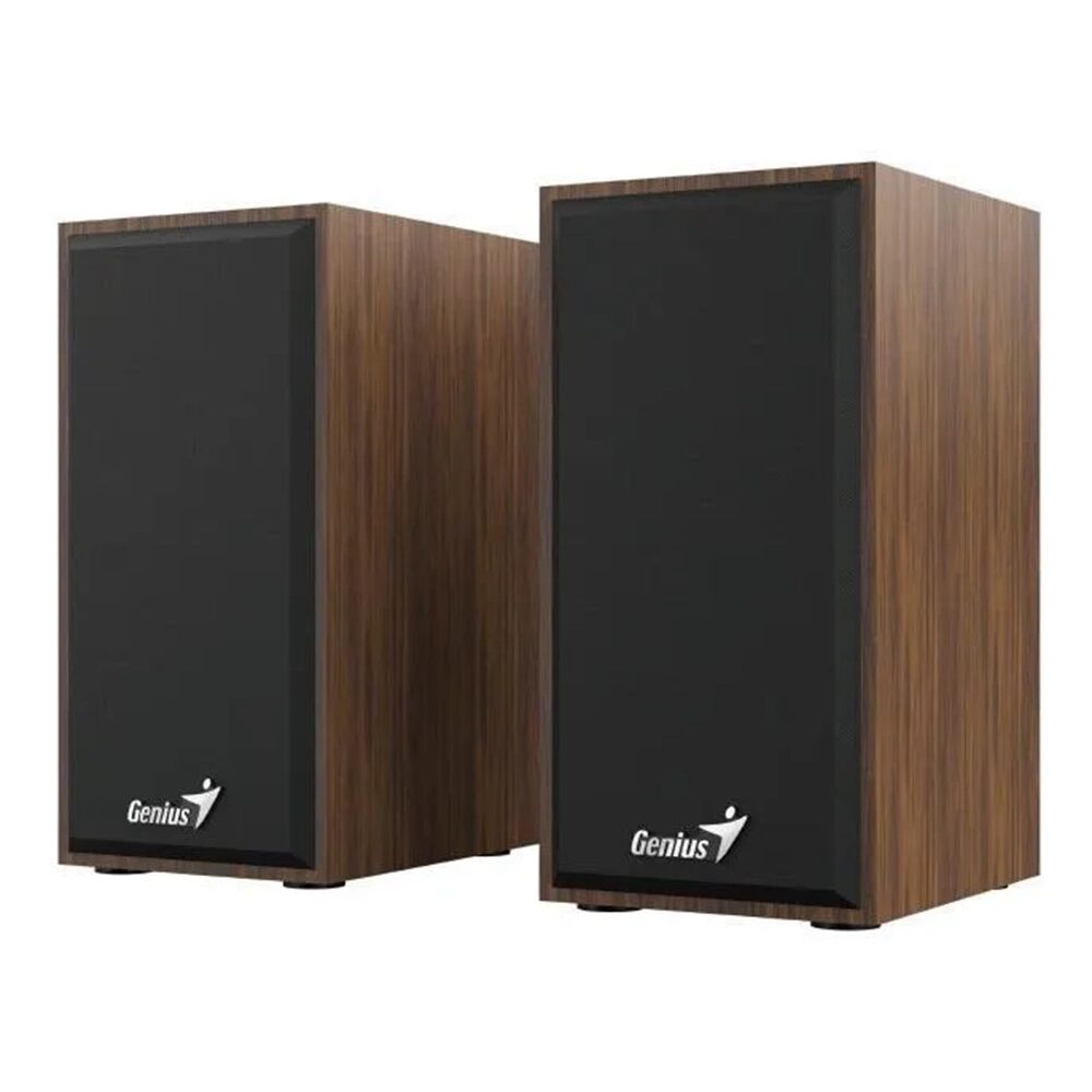 Parlantes USB Genius SP-HF180 Noble Black Sonido nítido madera