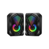 Parlantes USB RGB Jaltech para PC x2 – 6W, Bajo Reforzado, Luz LED, Control de Volumen