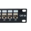 Patch Panel Cat 6A 24 Puertos 1U Rack con Etiquetas Intercambiables