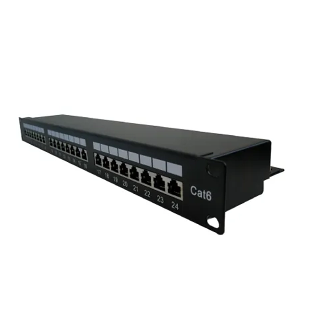 Patch Panel Categoría 6 Powest – 24 Puertos, Rack 19”, Organizador Integrado