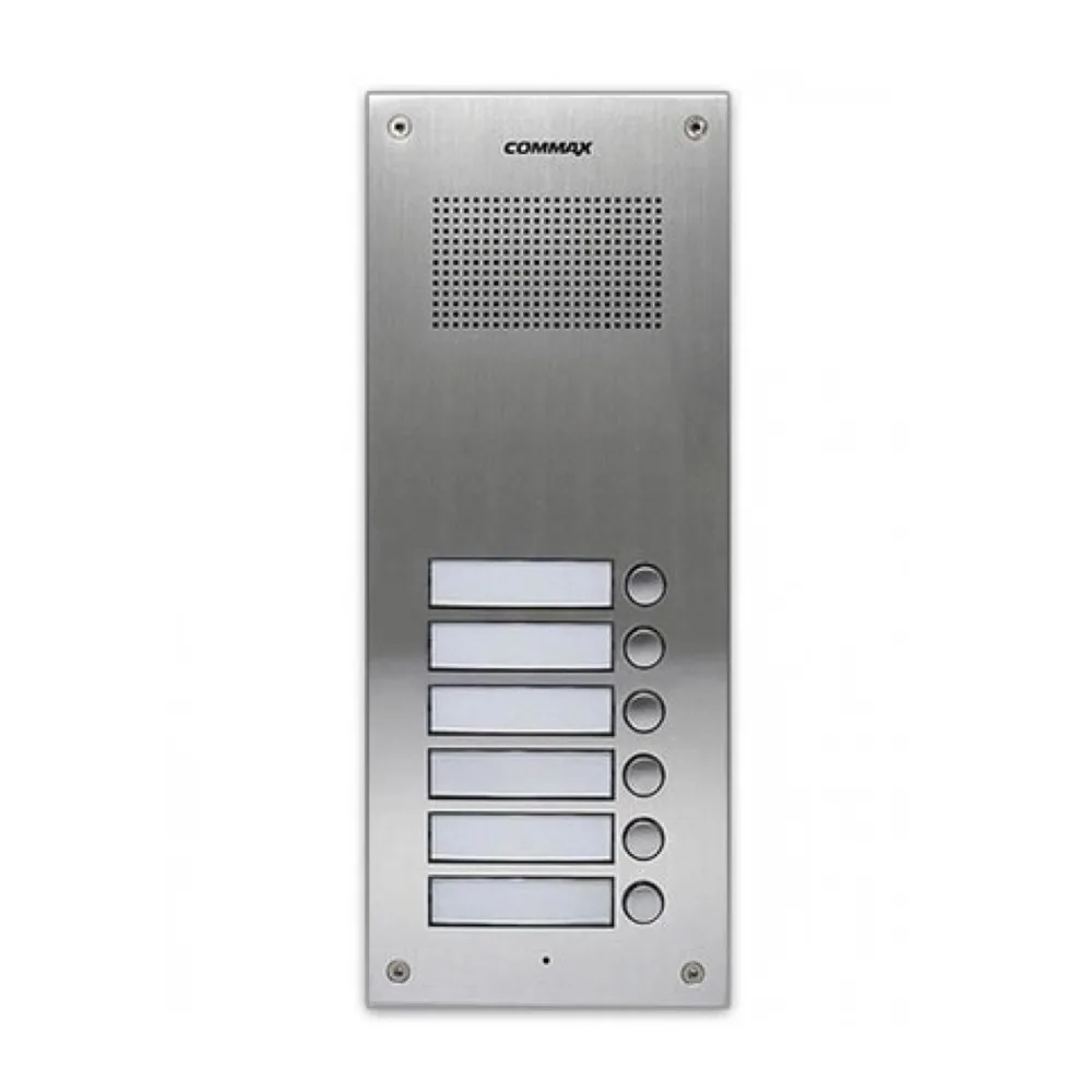 Placa Portero Multifamiliar Audio 6 Usuarios DR-6UM Acero Inoxidable
