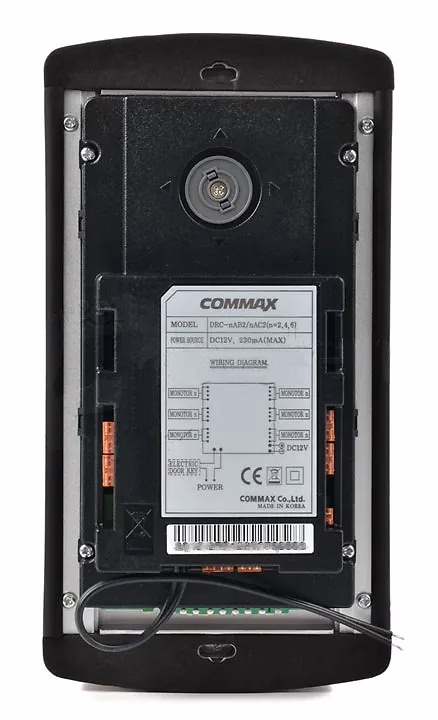 Placa de Videoportero DRC-4AC2 para 4 Usuarios – Acero Inoxidable con Cámara a Color e IR