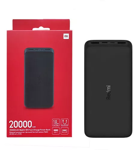 Power Bank Xiaomi Redmi 20000 mAh 18W Carga Rápida Bidireccional