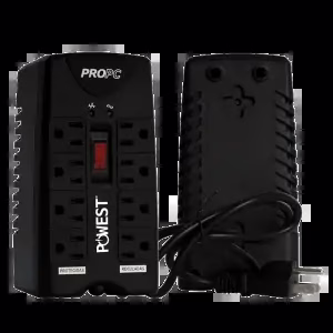 Regulador Electrónico de Voltaje Powest PROPC1000 – 8 Tomas, AVR, Protección Inteligente